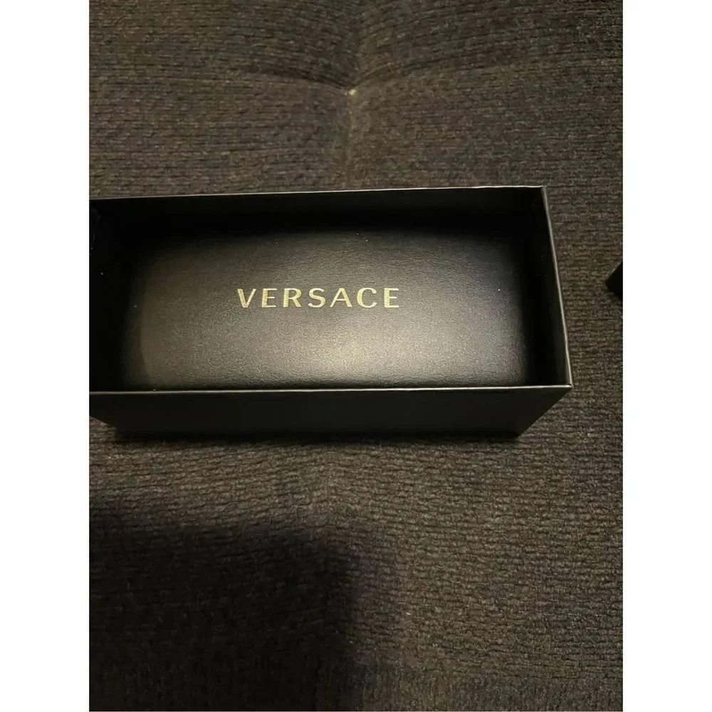 Versace Velveteen Interior Black Sunglasses Case Hinged Hard Cover Case Only